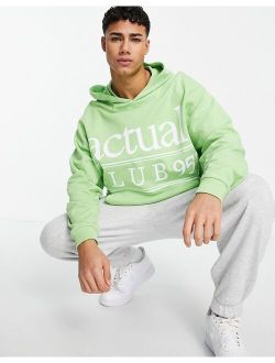 ASOS Actual health and wellbeing oversized hoodie in green
