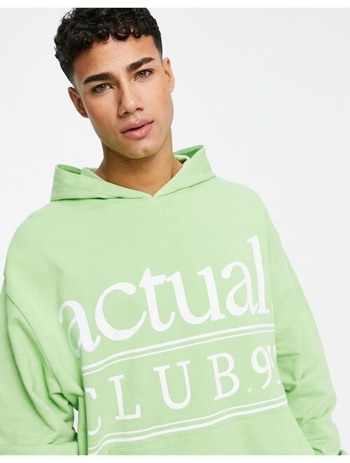 ASOS DESIGN ASOS Actual health and wellbeing oversized hoodie in green