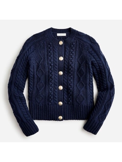 Cable-knit cardigan