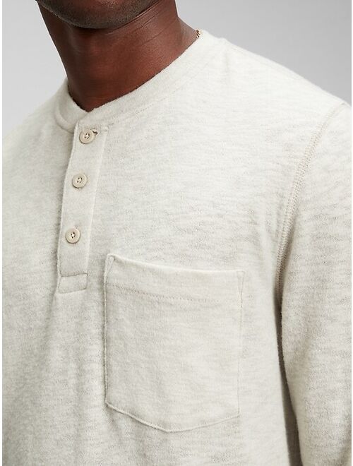 Gap Marled Henley Long-sleeve T-Shirt