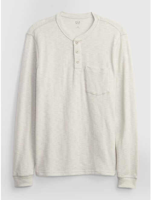 Gap Marled Henley Long-sleeve T-Shirt