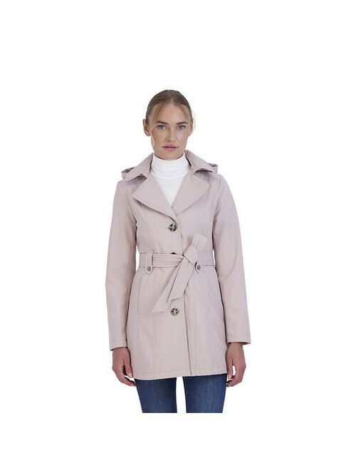 Women's Sebby Collection Hooded Trench Coat