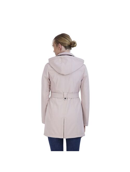 Women's Sebby Collection Hooded Trench Coat