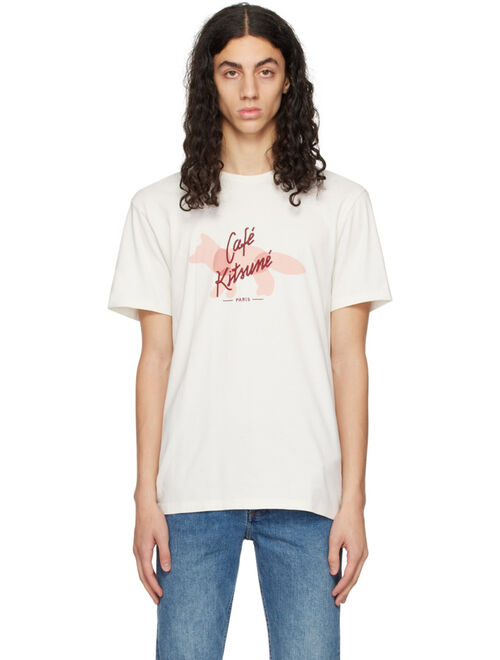 MAISON KITSUNE Off-White Fox 'Cafe Kitsune' T-Shirt