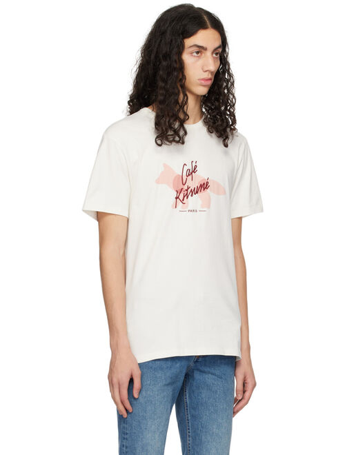 MAISON KITSUNE Off-White Fox 'Cafe Kitsune' T-Shirt