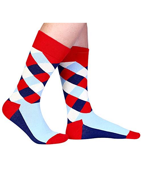 Jeasona Mens Funny Fun Crazy Dress Crew Socks Pack Funky Novelty Cool Gifts