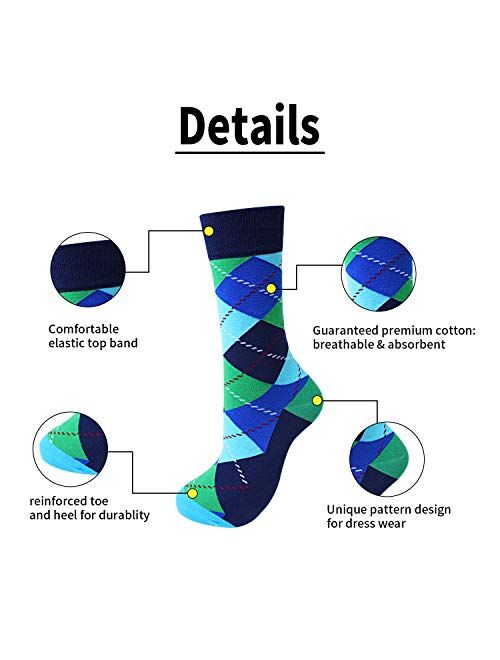 Jeasona Mens Funny Fun Crazy Dress Crew Socks Pack Funky Novelty Cool Gifts