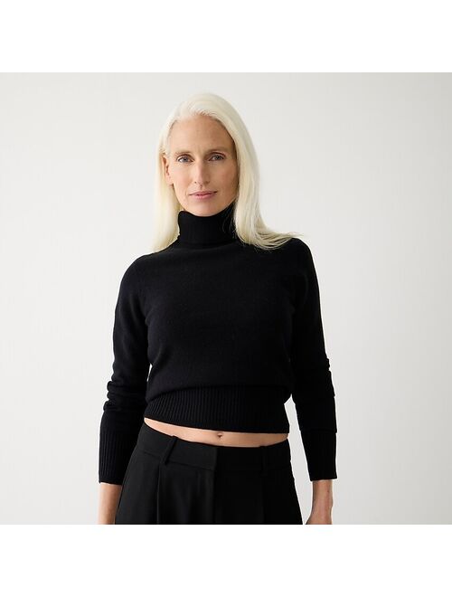 J.Crew Cashmere cropped turtleneck sweater