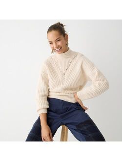 Cashmere cable-knit turtleneck sweater
