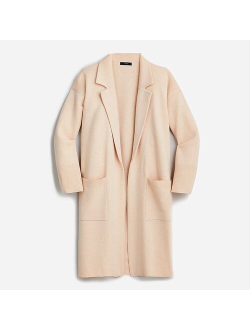 J.Crew Ella open-front long sweater-blazer