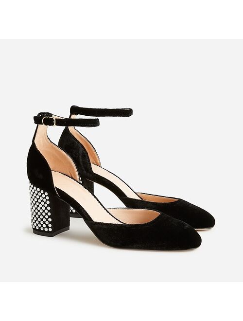 J.Crew Maisie studded heels in Stewart tartan