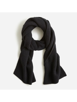 Ribbed cashmere scarf