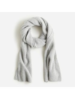 Ribbed cashmere scarf