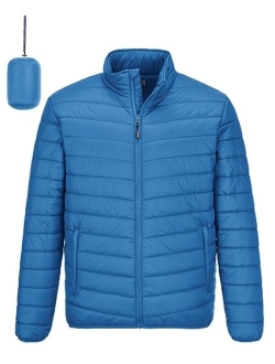 Outdoor Ventures Men's Lightweight Packable Puffer Winter Jacket Insulated Puffy Coat for Snow Ski Hiking Travel