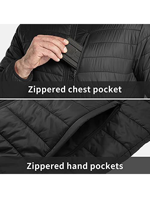 33,000ft Men's Puffer Jacket Lightweight Packable Winter Jacket