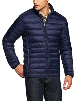 TSLA Men's Lightweight Packable Accent Puffer Jacket, Water-Resistant Winter Jackets