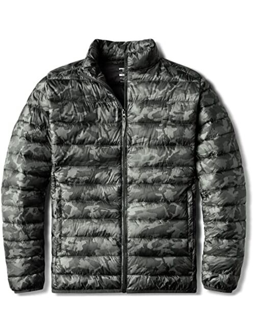 TSLA Men's Lightweight Packable Accent Puffer Jacket, Water-Resistant Winter Jackets