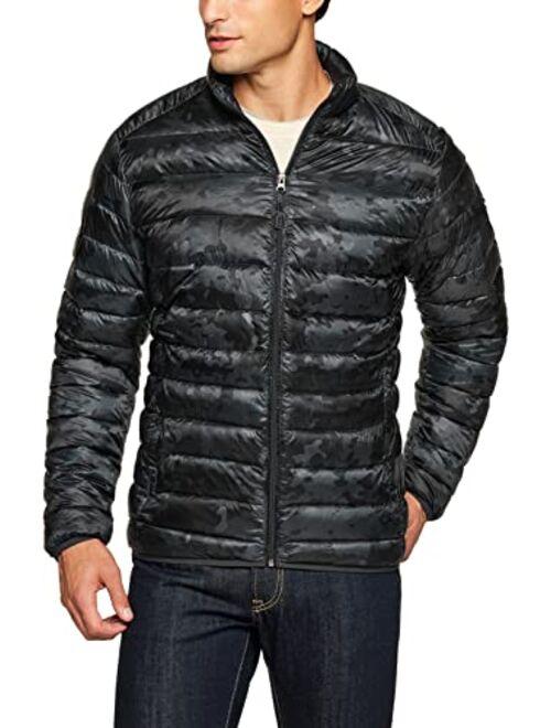 TSLA Men's Lightweight Packable Accent Puffer Jacket, Water-Resistant Winter Jackets