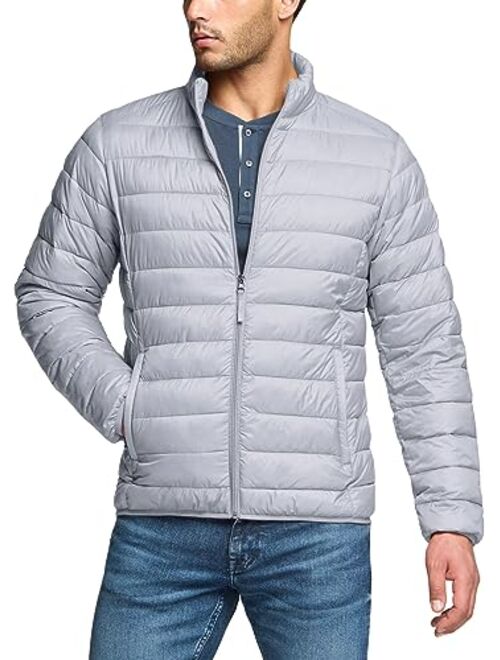 TSLA Men's Lightweight Packable Accent Puffer Jacket, Water-Resistant Winter Jackets