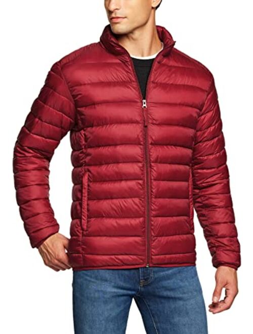 TSLA Men's Lightweight Packable Accent Puffer Jacket, Water-Resistant Winter Jackets