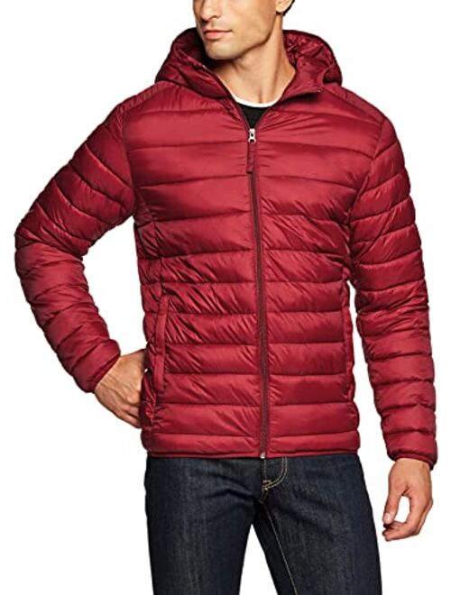 TSLA Men's Lightweight Packable Accent Puffer Jacket, Water-Resistant Winter Jackets