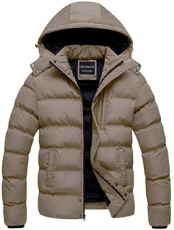 Creatmo Us Men's Puffer Jacket Waterproof Winter Parka jacket Warm Thicken Ski Coat