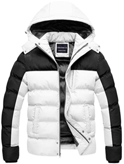 Creatmo Us Men's Puffer Jacket Waterproof Winter Parka jacket Warm Thicken Ski Coat