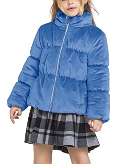 GAMISOTE Girls Winter Coat Puffer Thick Padded Fleece Warm Quilted Heavyweight Mock Jacket