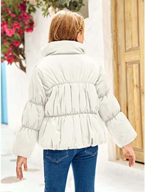 GAMISOTE Girls Winter Coat Puffer Thick Padded Fleece Warm Quilted Heavyweight Mock Jacket