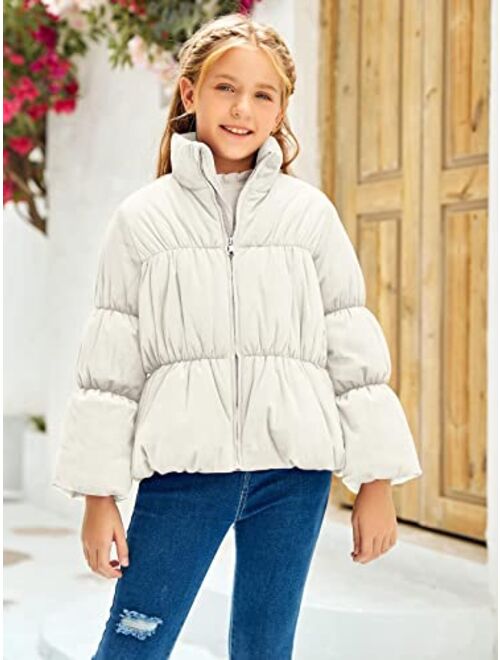 GAMISOTE Girls Winter Coat Puffer Thick Padded Fleece Warm Quilted Heavyweight Mock Jacket