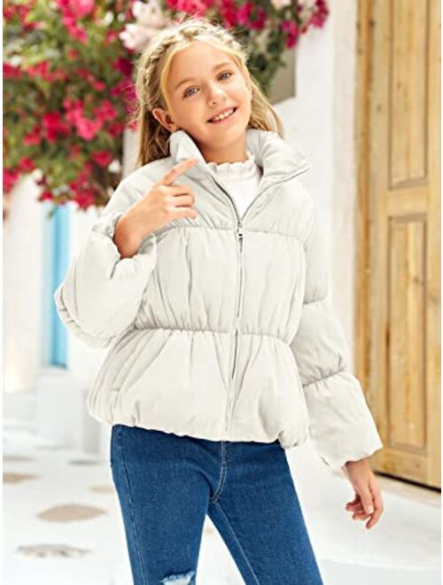 GAMISOTE Girls Winter Coat Puffer Thick Padded Fleece Warm Quilted Heavyweight Mock Jacket