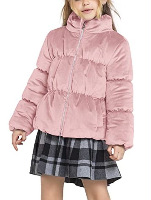 GAMISOTE Girls Winter Coat Puffer Thick Padded Fleece Warm Quilted Heavyweight Mock Jacket