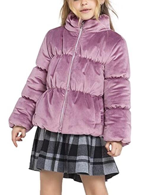 GAMISOTE Girls Winter Coat Puffer Thick Padded Fleece Warm Quilted Heavyweight Mock Jacket