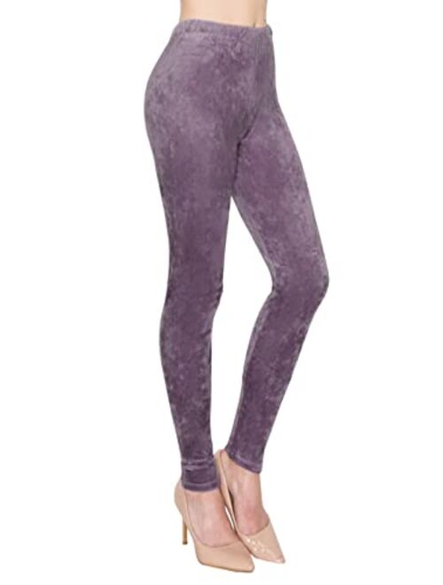 ALWAYS Casual Velvet Leggings Women - Buttery Soft Warm Winter Yoga Pants