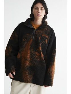 UO Doberman Piled Fleece Mock Neck Sweatshirt