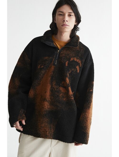 Urban Outfitters UO Doberman Piled Fleece Mock Neck Sweatshirt