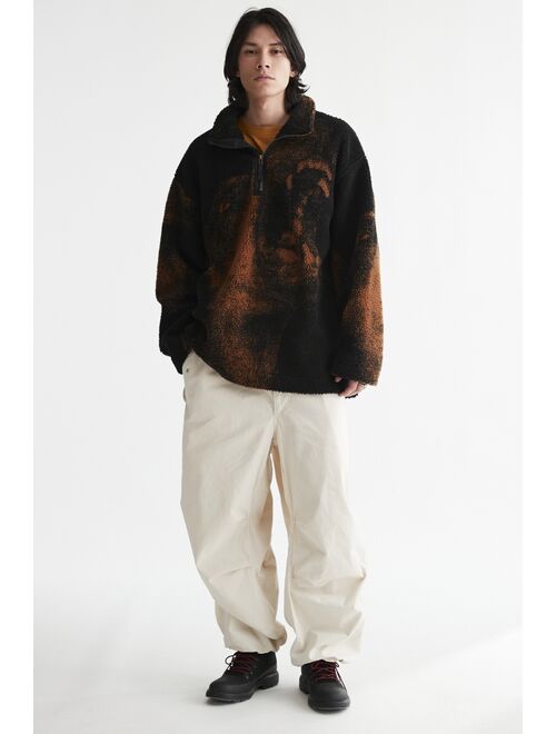 Urban Outfitters UO Doberman Piled Fleece Mock Neck Sweatshirt