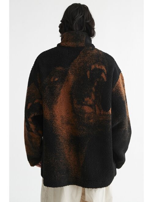 Urban Outfitters UO Doberman Piled Fleece Mock Neck Sweatshirt