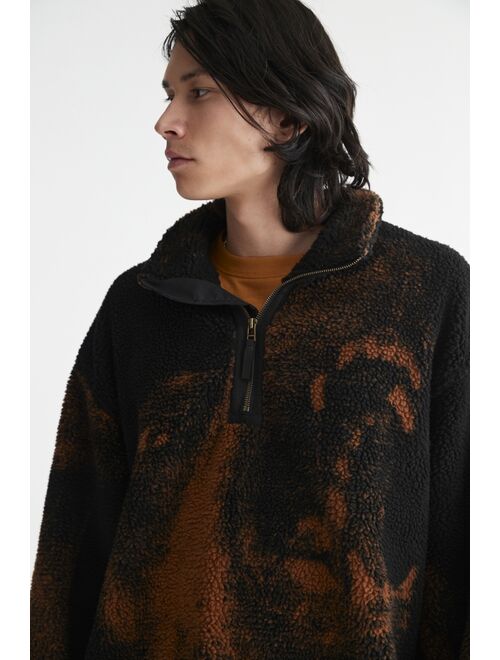 Urban Outfitters UO Doberman Piled Fleece Mock Neck Sweatshirt