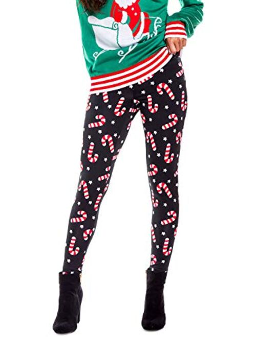 Tipsy Elves' Festive Holiday Themed Leggings for Women