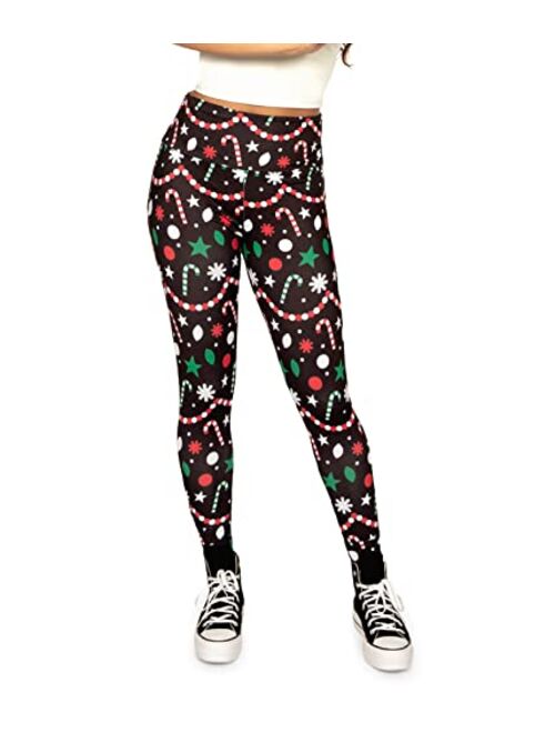 Tipsy Elves' Festive Holiday Themed Leggings for Women