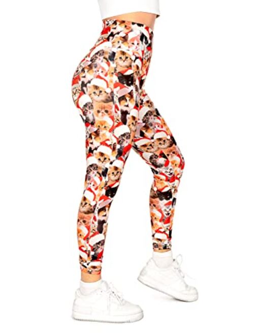 Tipsy Elves' Festive Holiday Themed Leggings for Women