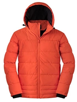 Wantdo Men's Thicken Puffer Jacket Insulated Water-Resistant Warm Winter Coat with Hood