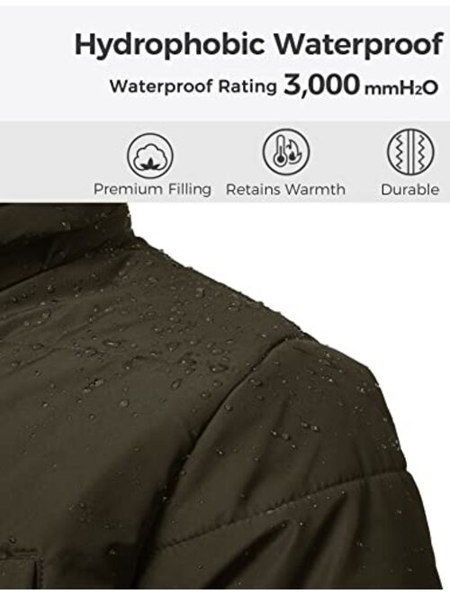 Wantdo Men's Thicken Puffer Jacket Insulated Water-Resistant Warm Winter Coat with Hood