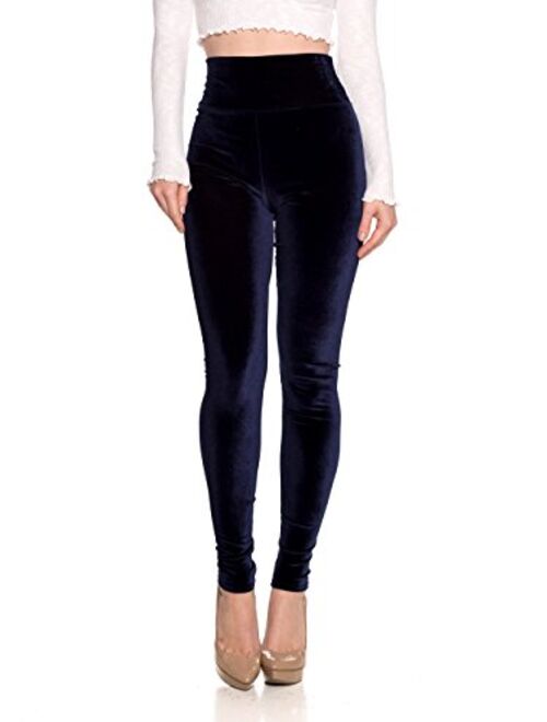 Cemi Ceri Women's Velvet High Waist Leggings