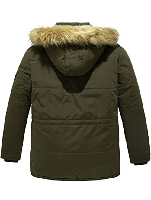 Soularge Men's Big and Tall Winter Warm Heavy Hooded Parka Jacket