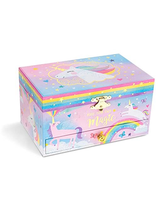 Jewelkeeper Unicorn Music Box & Little Girls Jewelry Set - 3 Unicorn Gifts for Girls