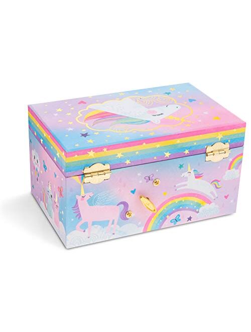 Jewelkeeper Unicorn Music Box & Little Girls Jewelry Set - 3 Unicorn Gifts for Girls