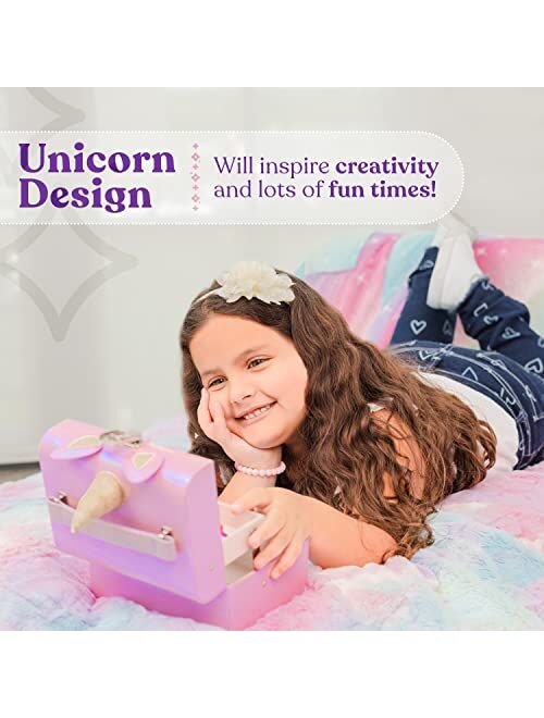 Sparklecorns Unicorn Jewelry Box for Girls - Jewelry Organizer Toy with Carry Handle & Mirror - Kids Jewelry Box for Little Girls who Love Unicorns