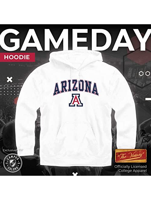 Campus Colors Long Sleeves NCAA Adult Arch & Logo Gameday Unisex Hooded Sweatshirt